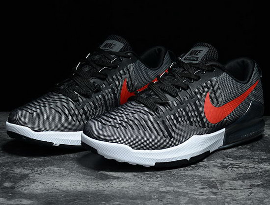 Mens Nike Zoom Train Action Black Grey Red Reduced
